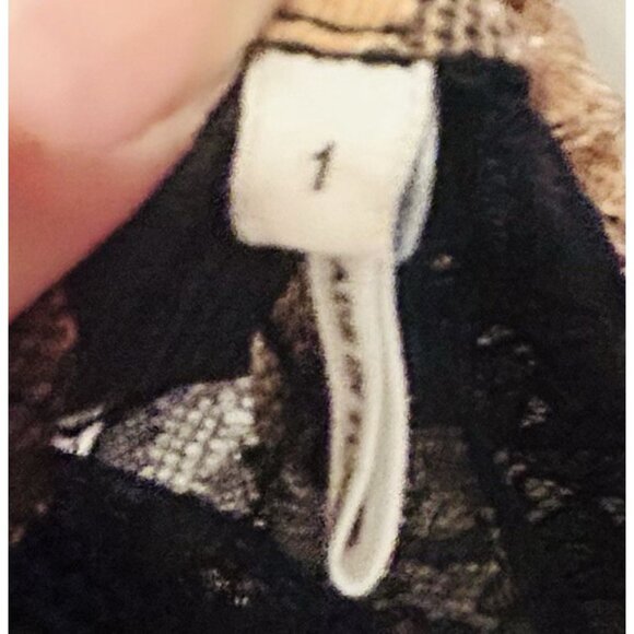 Sandro Paris Womens Long-Sleeve Dress Sz 1 (US Small) Lace Metallic MSRP $545 - Picture 4 of 16